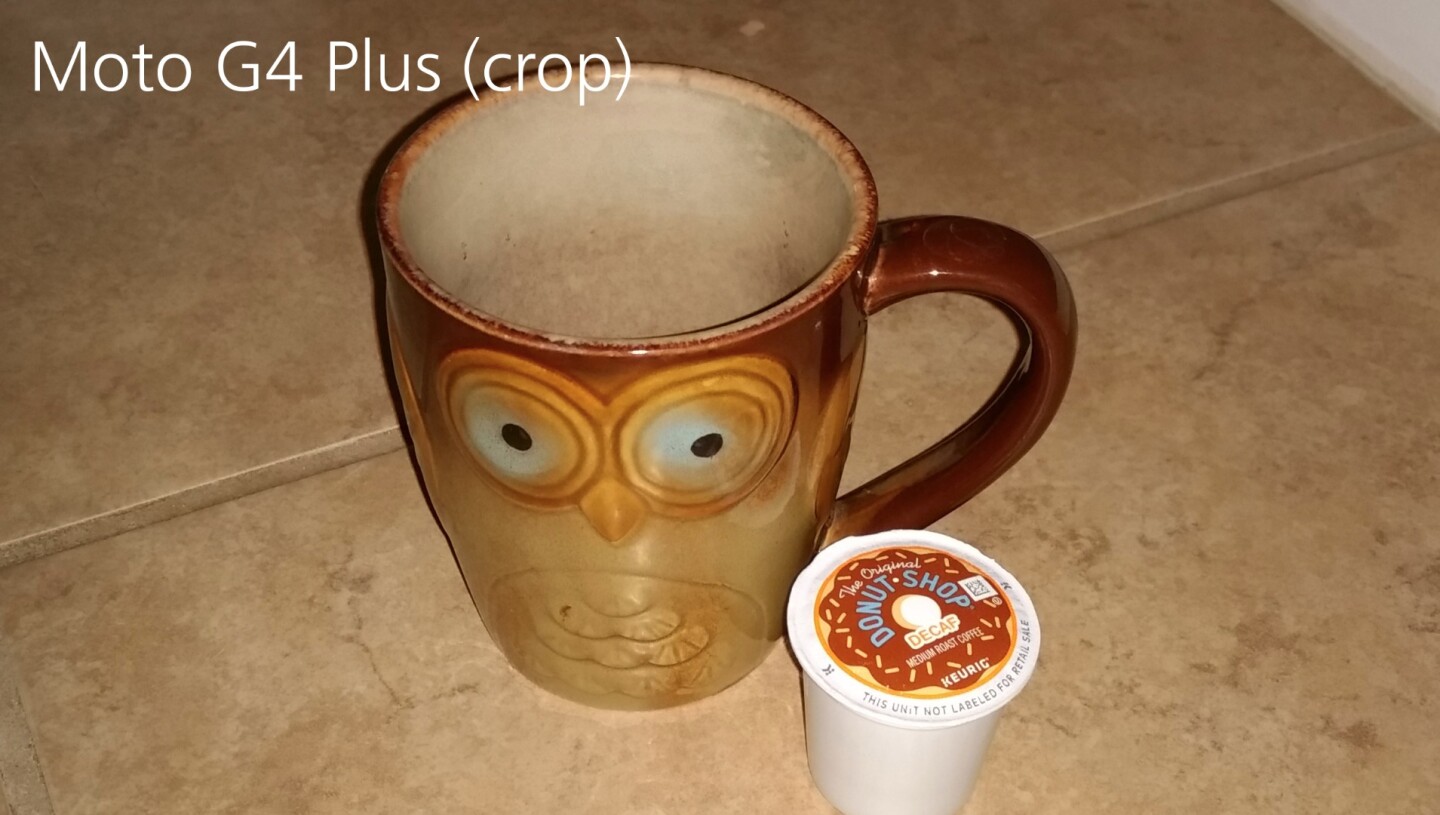 Moto G4 Plus camera sample (indoors, poorly lit with flash) - cropped