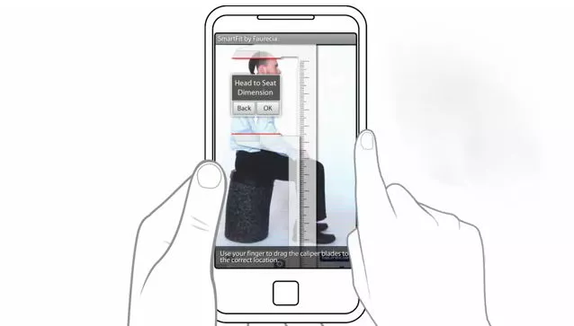 SmartFit's onscreen measuring system