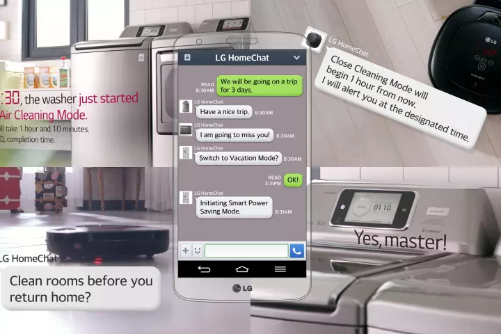 LG HomeChat will allow users to issue commands and receive status updates from their smart appliances by texting them and using simple, conversational language