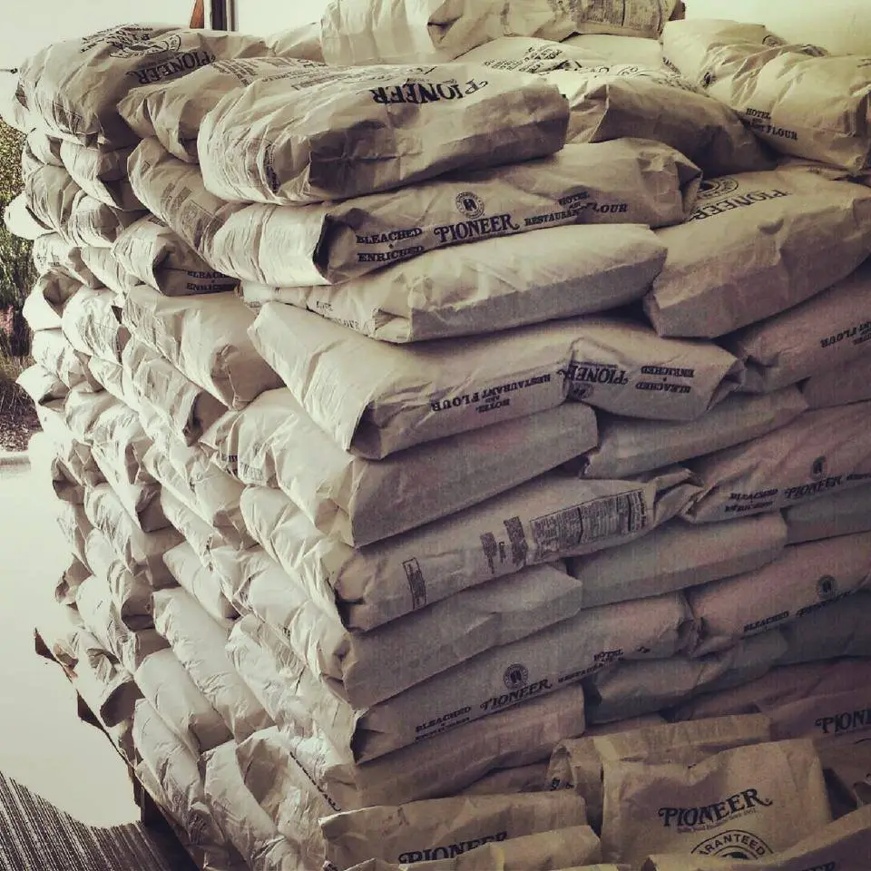 This is what 7,200 pounds (3,266 kg) of flour looks like