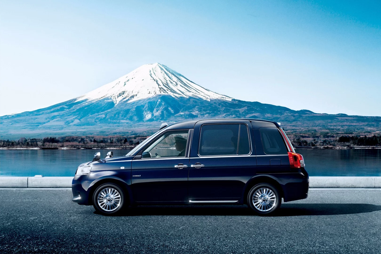 The Toyota JPN Taxis a natural gas-electric hybrid, designed to cut down smog in the Tokyo region