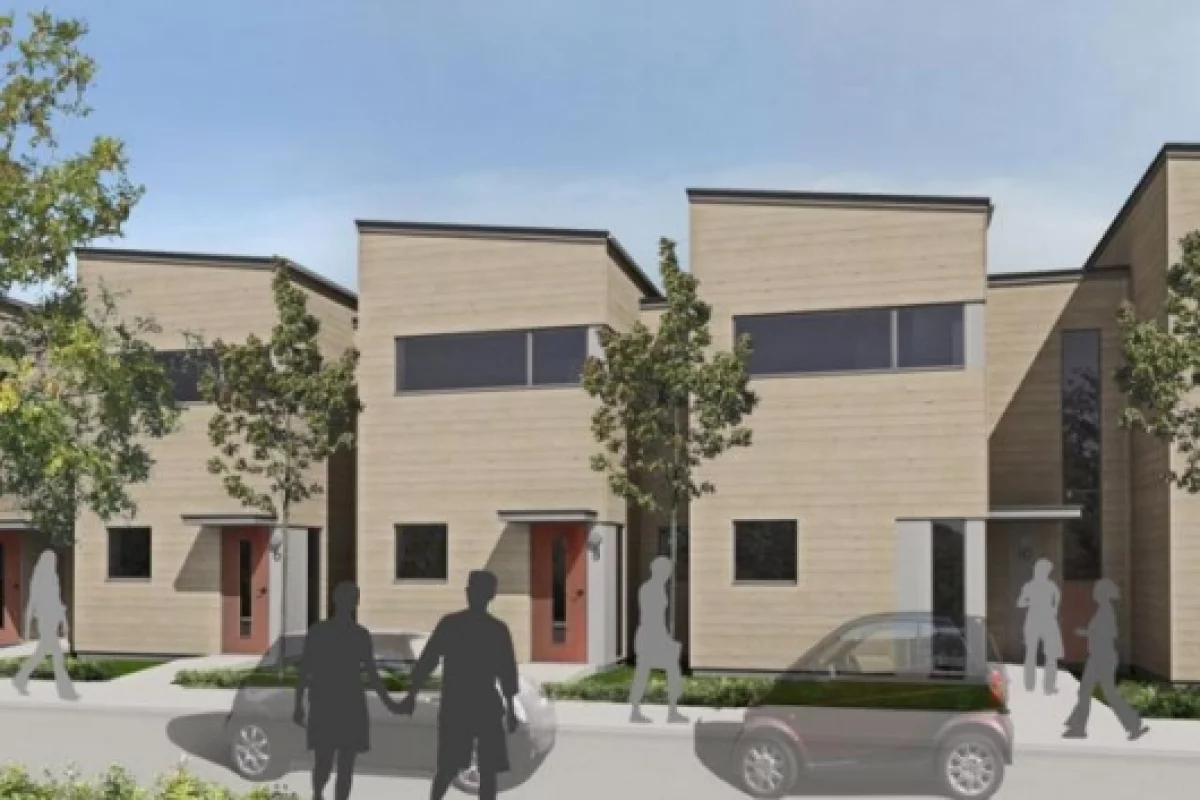 An artists' impression of the BoKlok 2 and 3-bedroom homes.