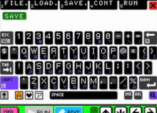 The virtual keyboard may make entering multiple lines of code a tedious experience