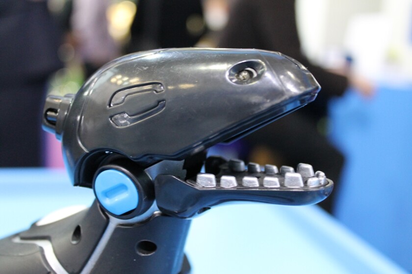 The MiPosaur has sensors that respond to user gestures (Photo: Stu Robarts/Gizmag)