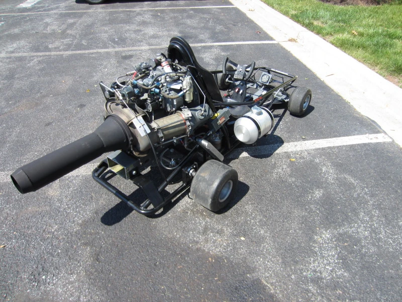 Seth Kettleman's custom-built jet-powered go-kart