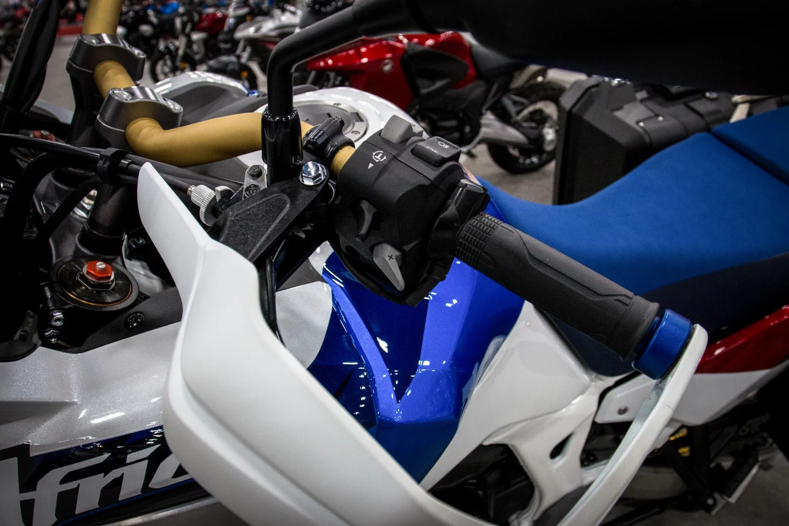 It's still so odd to look at a thousand-cc ADV bike and see a gaping hole where the clutch should be