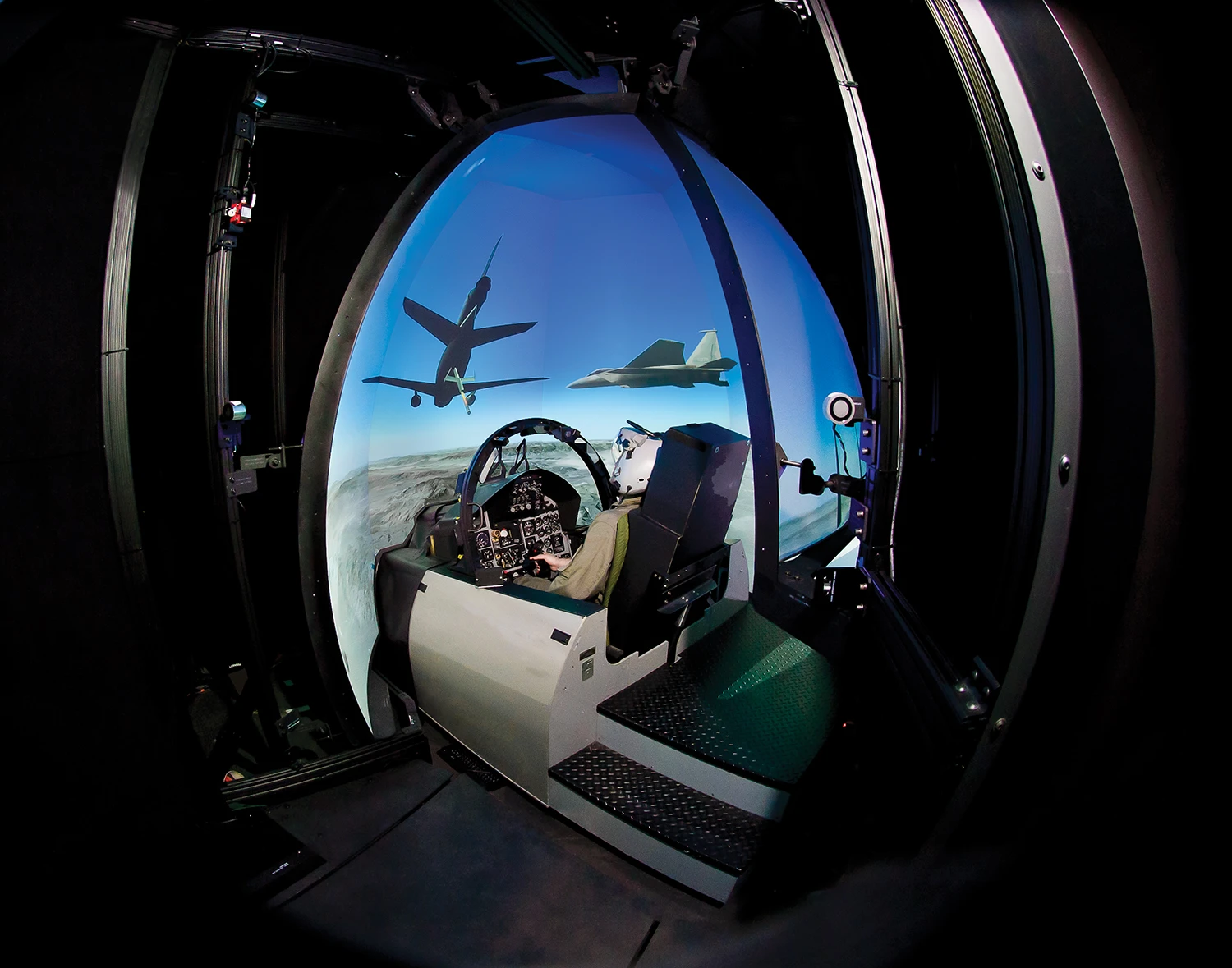 JVC's e-Shift technology provides an image of nearly 8K resolution from a 4K projector (Photo: Boeing)