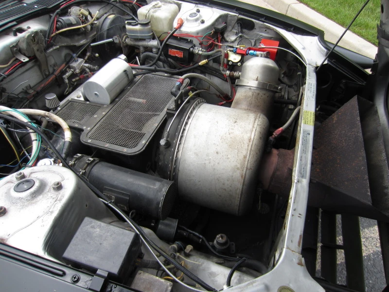 The car's ex-US Air Force Garrett GTP turboshaft engine