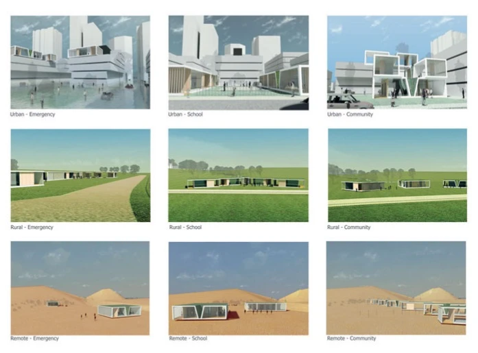 The eMOD design encompasses a learning space in all elements of the building that goes beyond the limitations of the walls