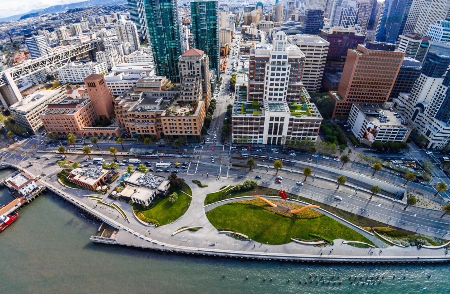 Sample aerial photograph from the Phantom 2 Vision+ - edited to correct fisheye effect, as well as colour, exposure and contrast fixes (Photo: DJI)