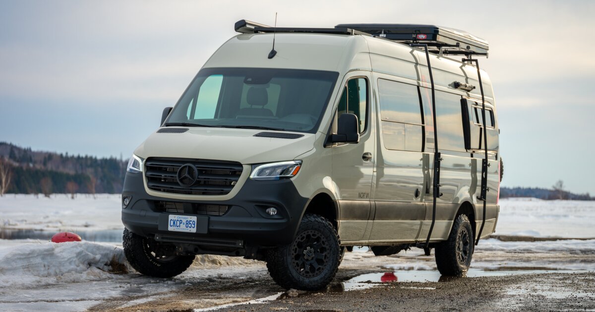 Kitsune 4x4 camper van flexes for 4-season gear carry and cozy living
