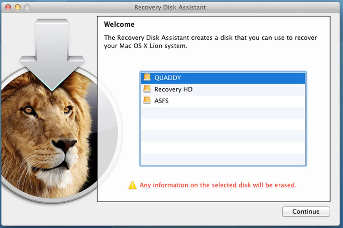 Apple's Lion Recovery Assistant