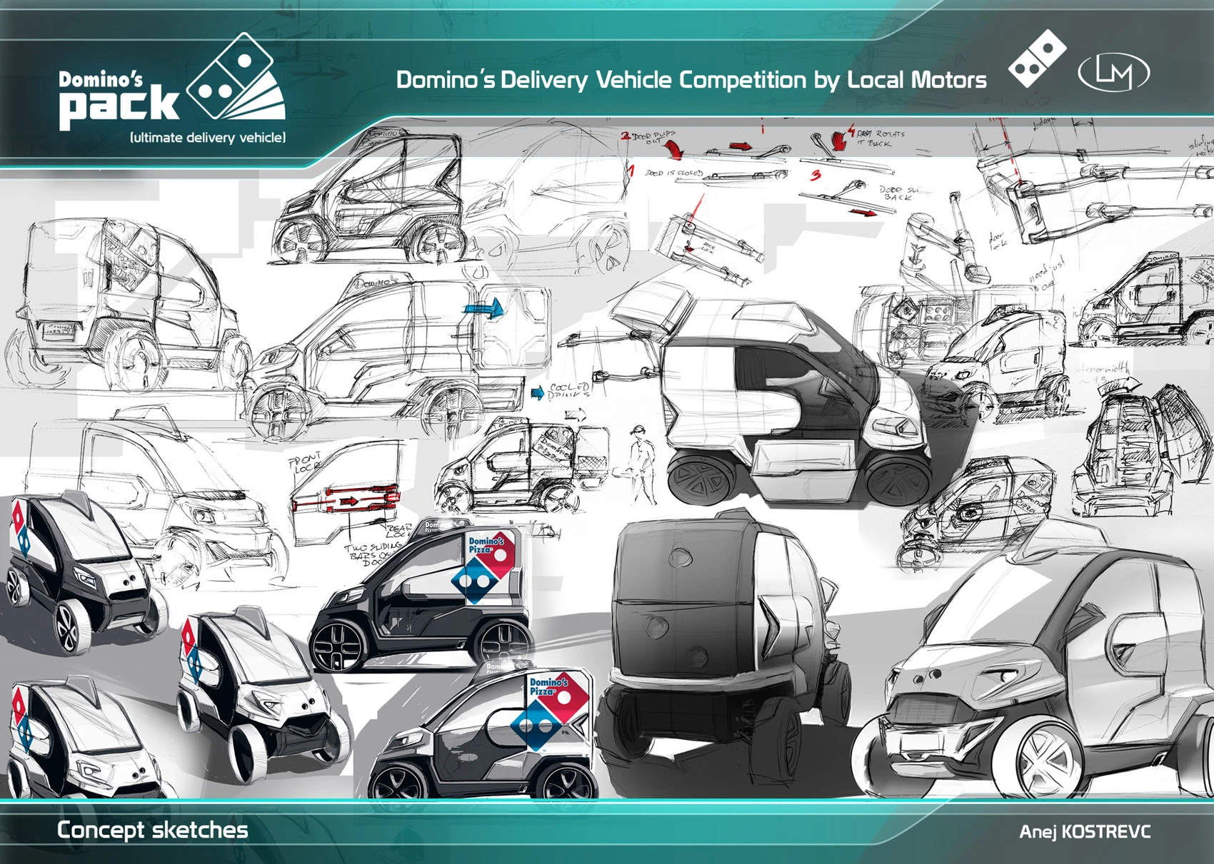 The Domino's Pack delivery vehicle concept