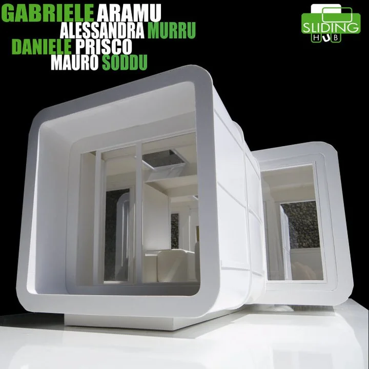 The Sliding Hub prefabricated cubes join together to create a temporary housing solution for multiple situations (image: Gabriel Aramu)