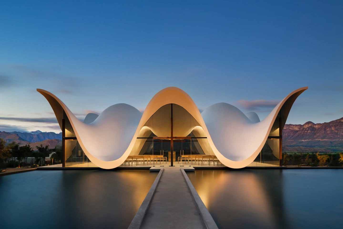 Bosjes Chapel in Ceres, Cape Town by Steyn Studio, is another runner-up. The building is so beautiful that it seems anyone could snap a shot and get something worthwhile – still, local Adam Letch did a fine job highlighting its undulating form