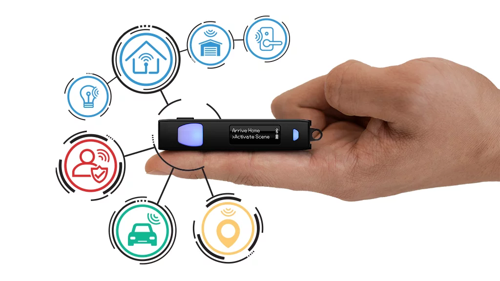 The OmniFob can potentially control your home, your lights, your music, act as a personal alarm and even start your car, but many of these functions requite 3rd party IoT hardware