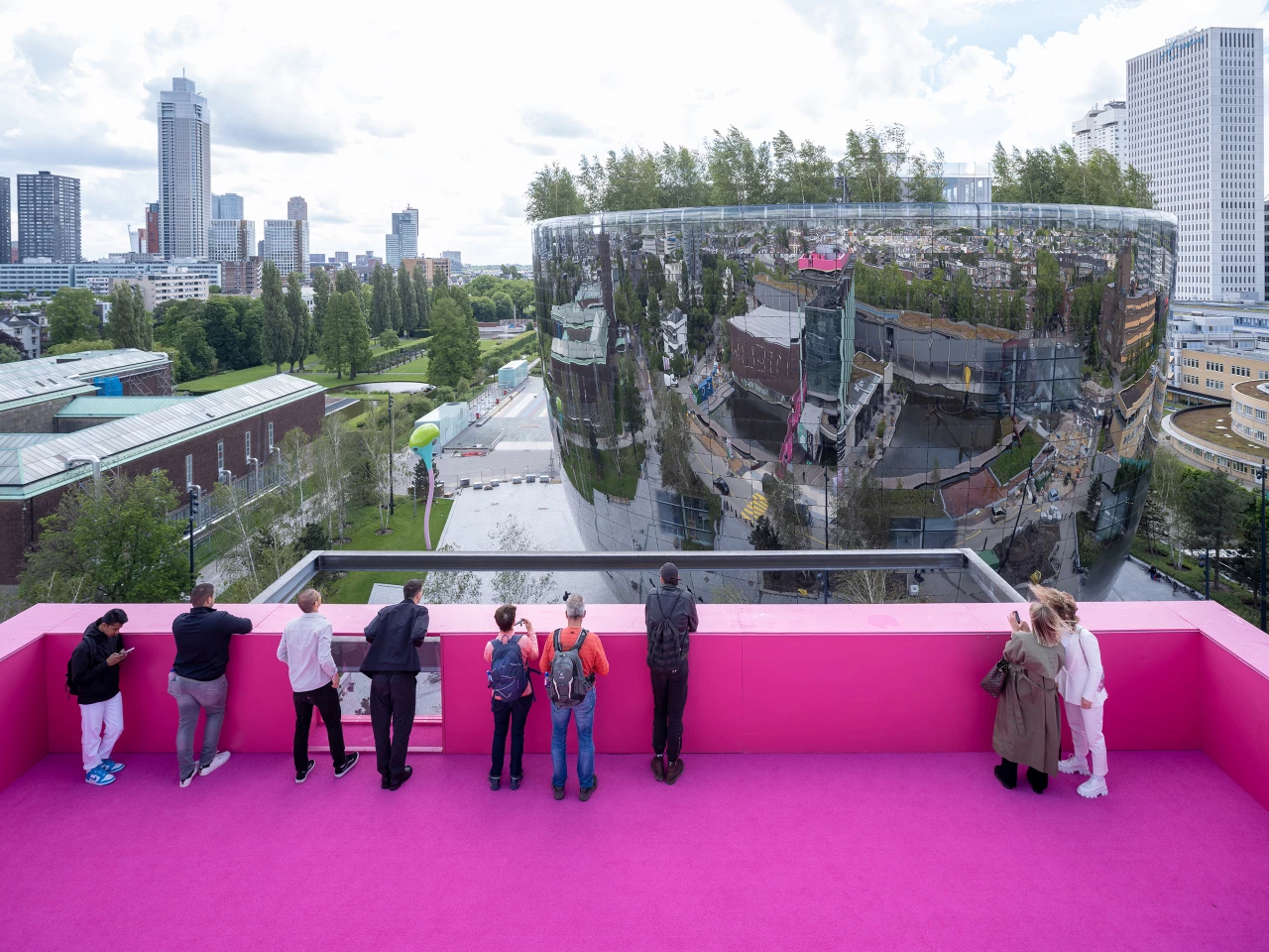 The Podium is situated very close to MVRDV's mixing-bowl-like Depot Boijmans Van Beuningen