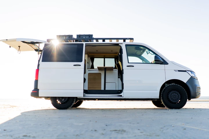 Offtrack offers its VW T6/6.1 camper van in both two-sleeper hard roof and four-sleeper pop-top versions