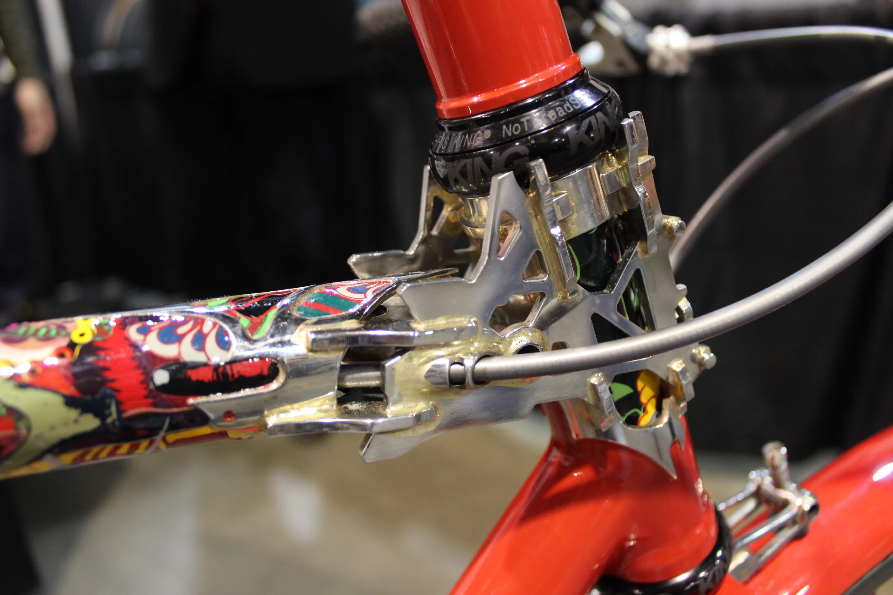 The Sunrise Cycles commuter bike features elaborate cable routing guides