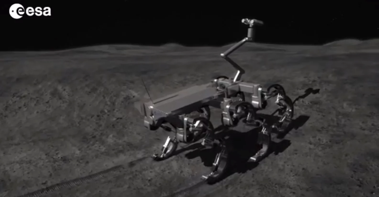 The rover's wheels transform into legs