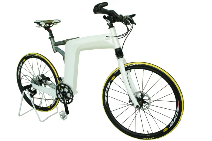 The Velocity is a prototype pedal-electric bicycle with a power system that can be removed when not needed, to reduce weight (Photo: IBDC)