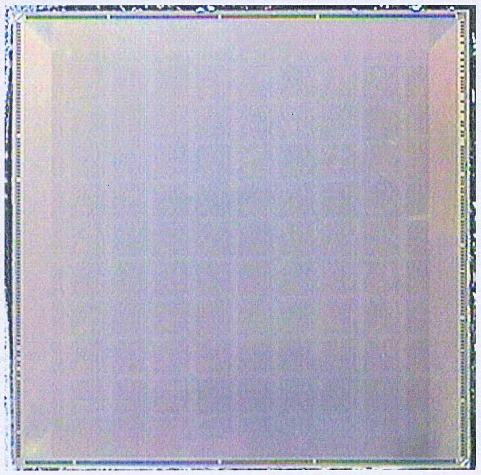 Microphotograph of the 110-core MIT Execution Migration Machine chip (Photo: MIT)