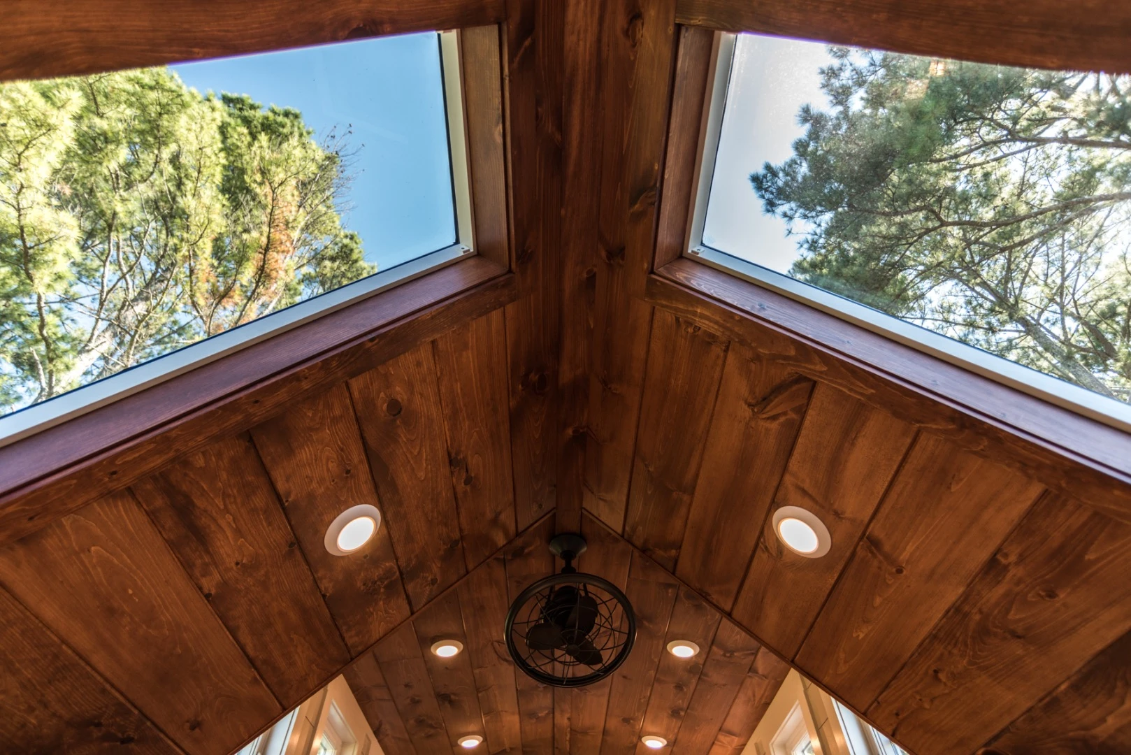 Closeup of the Ridgewood's skylights