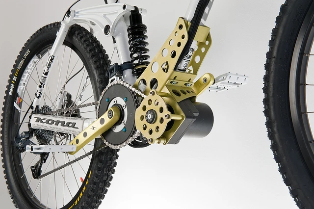The EGO-Kit is an electric motor that can be added to downhill mountain bikes for powering them up to the tops of mountains (Photo: EGO-Kits)