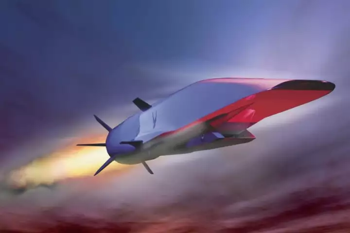 Artist's concept of a hypersonic missile