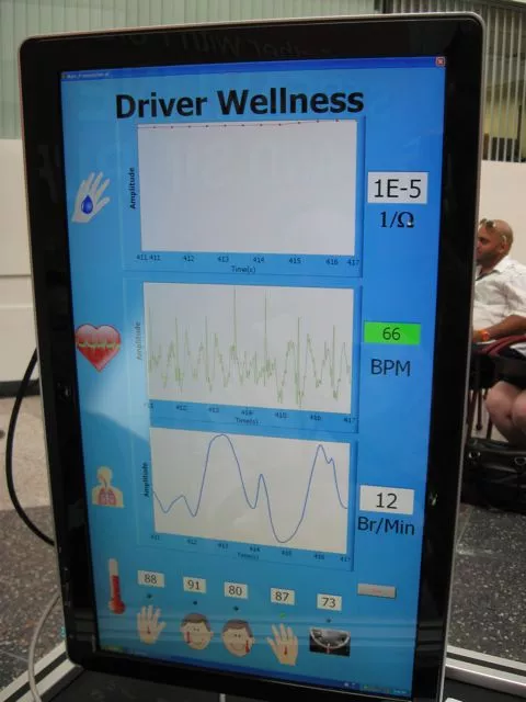 The real-time driver readout for the test rig (Photo: Gizmag)