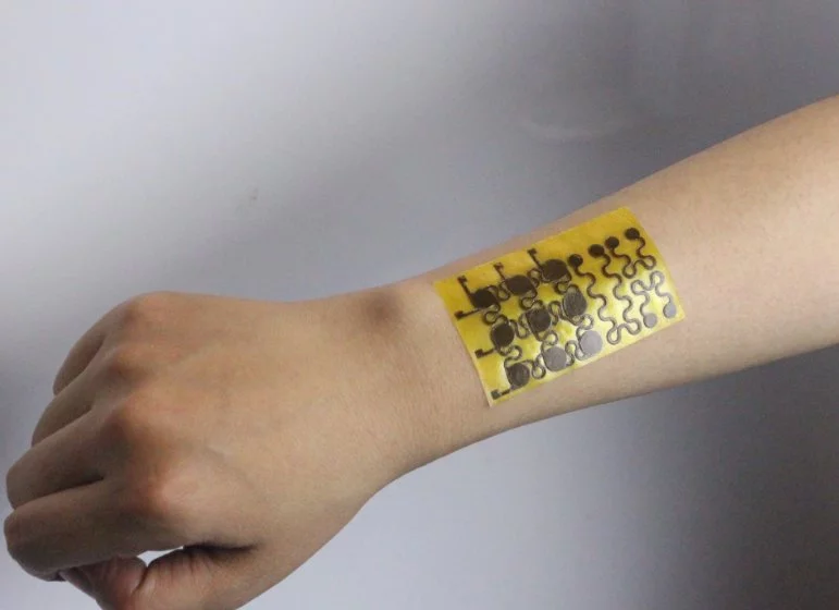 The electronic skin is described as malleable, can be healed when cut and is fully recyclable