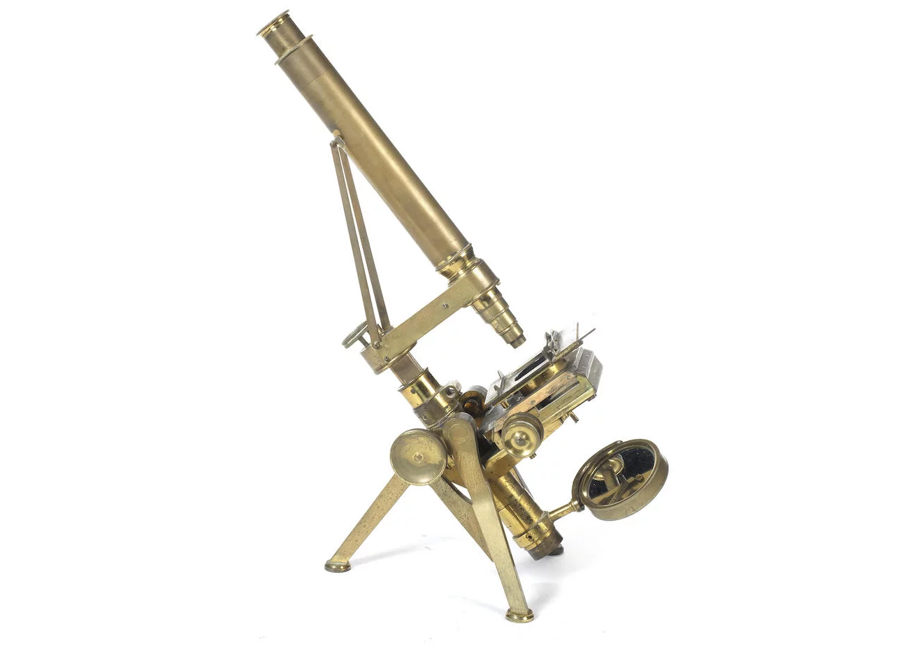 A Powell & Lealand compound monocular microscope, English, dated 1852