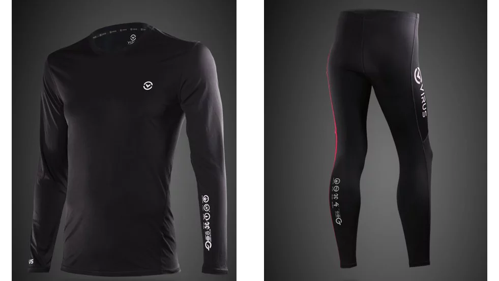 Virus base layer garments provide use recycled coffee beans in the fiber to provide warmth and protection