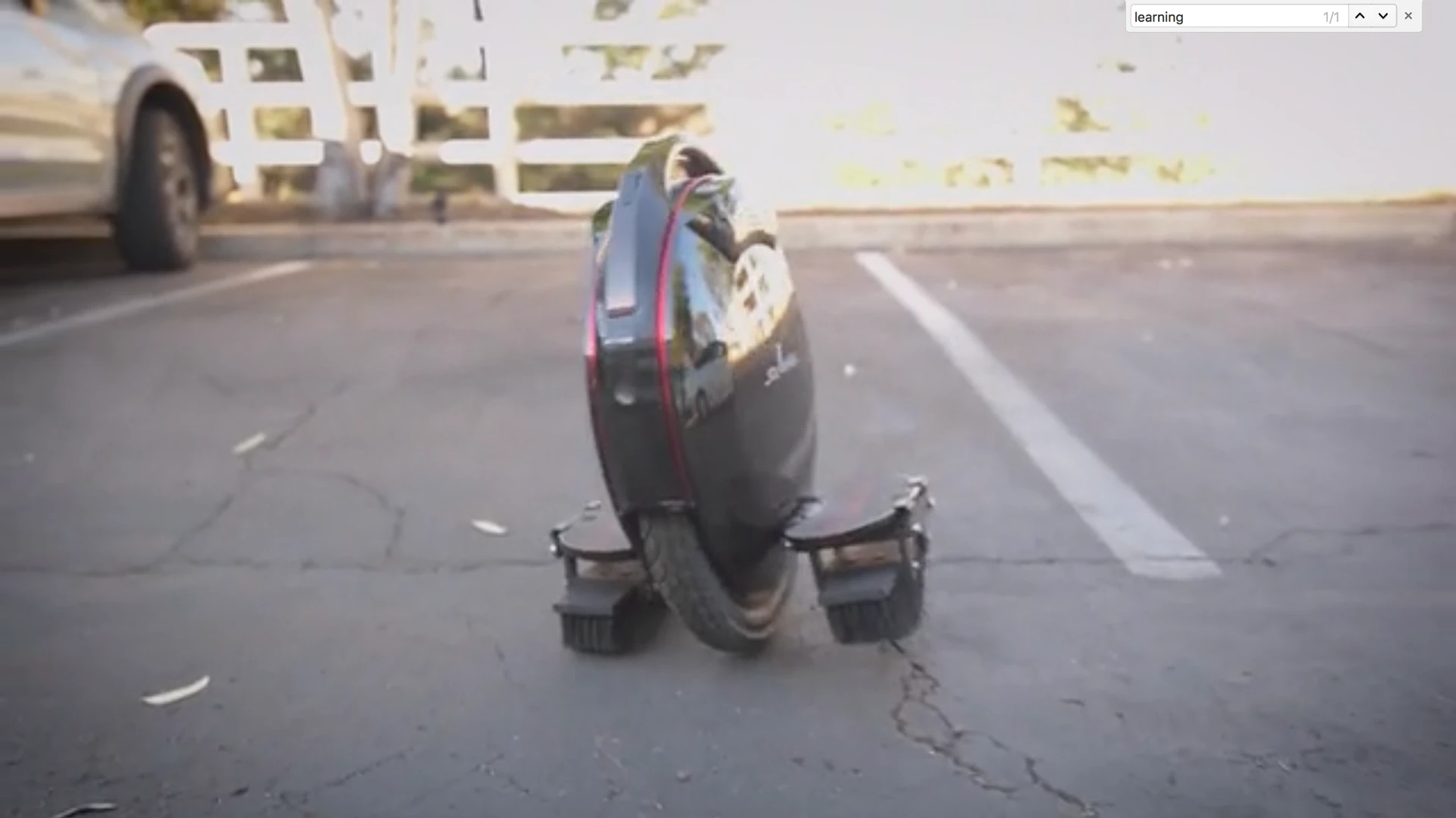 So stable are the brushes that the Solowheel can go by itself, with no rider, with them attached