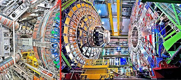 The ATLAS (right) and CMS (left) detectors (Photo: CERN)