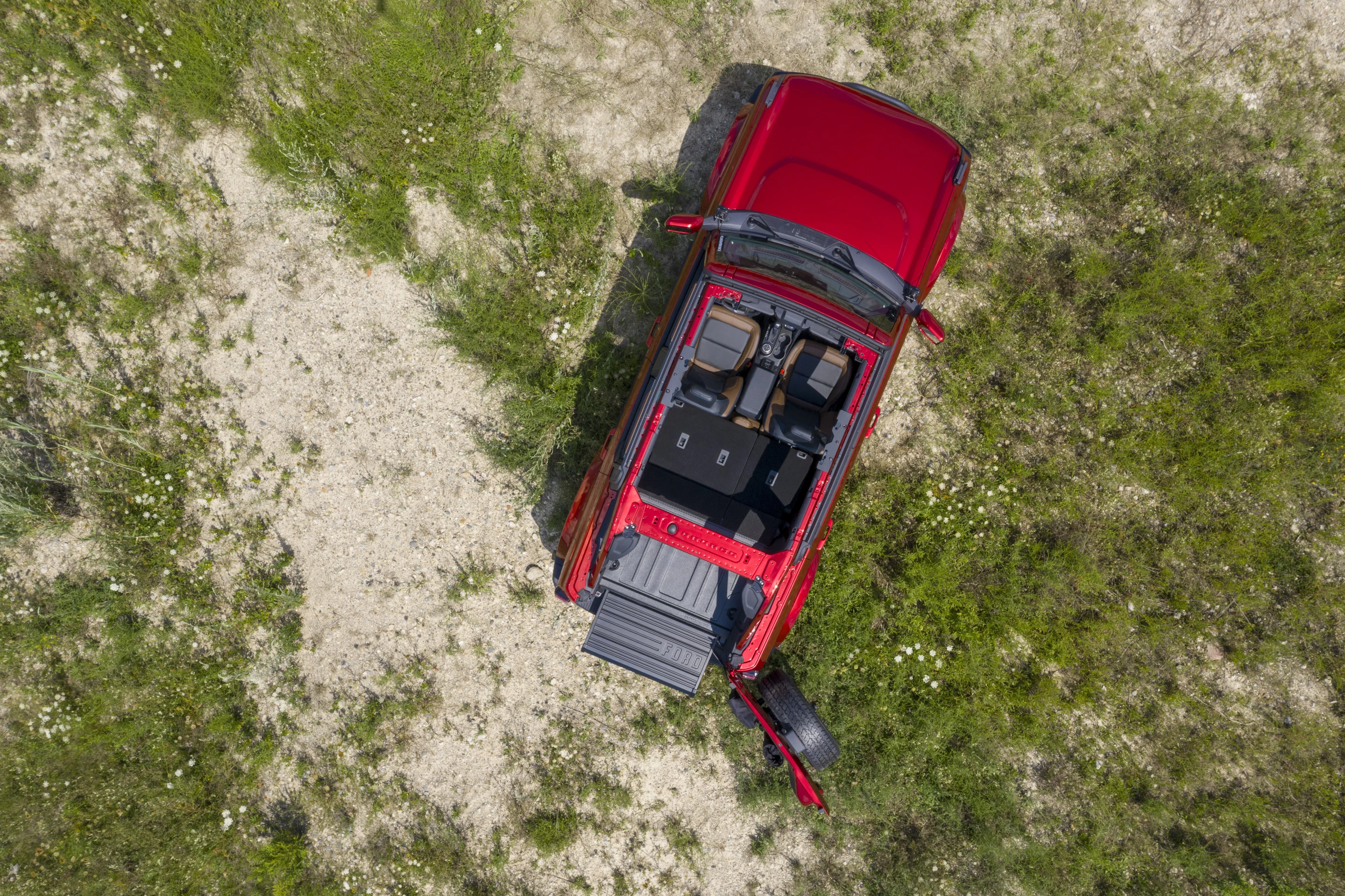 With the tailgate open and the slide-out extension out, campers enjoy more space