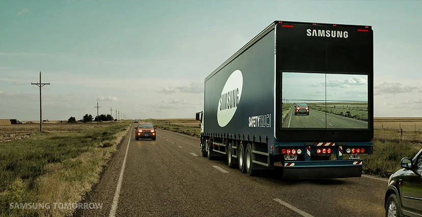 Samsung's prototype "Safety Truck" offers view of the road ahead