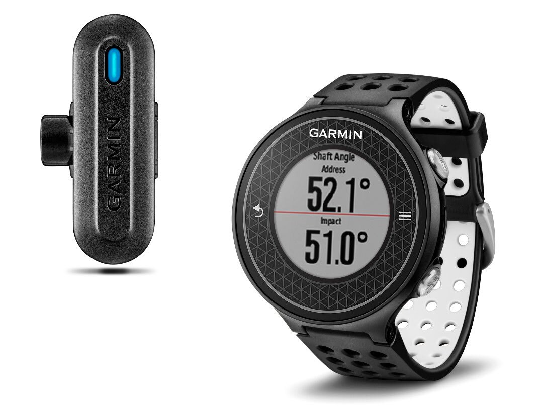 The TruSwing is a small sensor that weighs 1 oz (28 g), measures 2.4 in (6.1 cm) in length and can be stuck on any golf club just beneath the grip