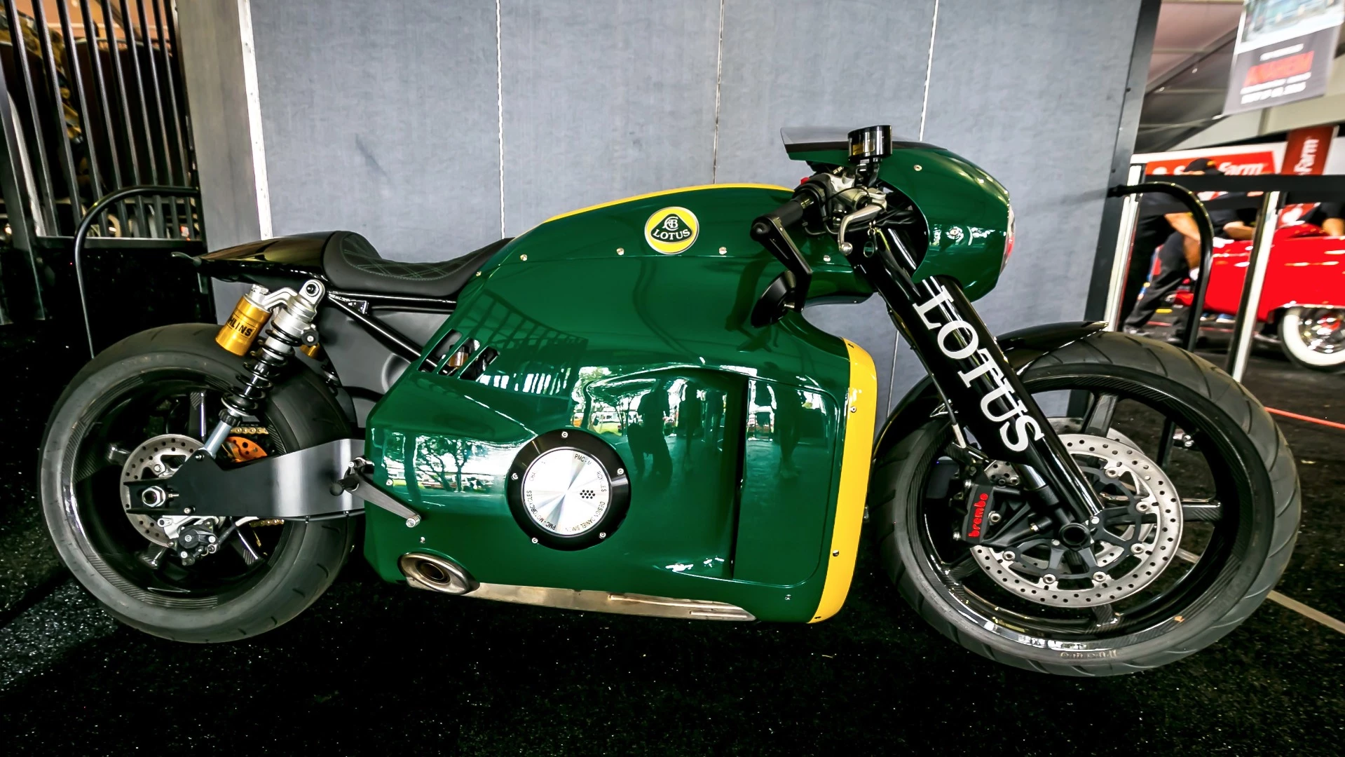 This 2014 Lotus C-0 fetched the second highest unaccepted bid ($190,000) on a motorcycle of the Monterey Car Week and less than half it's estimated sell price of $370,000 to $450,000. One of 100, and with blistering 200 hp 1200cc KTM v-twin performance, a titanium and carbon fiber frame, and ... never ridden. Mecum Auction Page Link