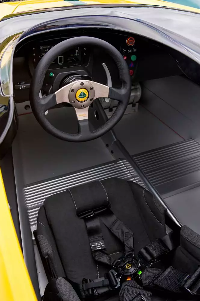 The Lotus 3-Eleven's racing focused cockpit