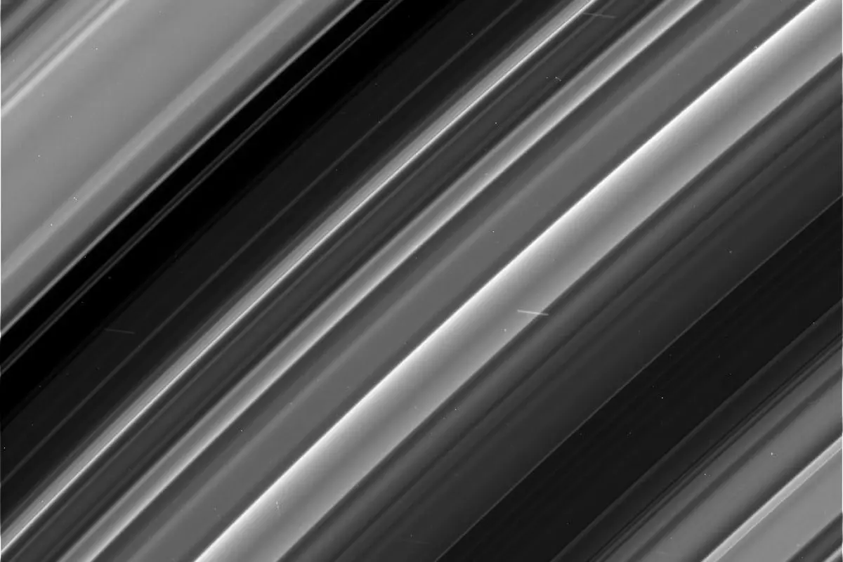 Saturn's rings as captured by the Cassini spacecraft on May 3, 2017