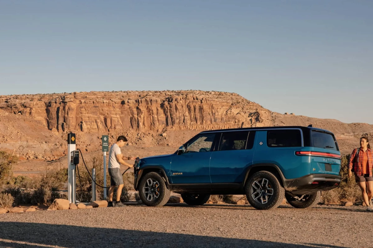 Rivian plans to establish a network of more than 3,500 electric vehicle chargers across the US and Canada