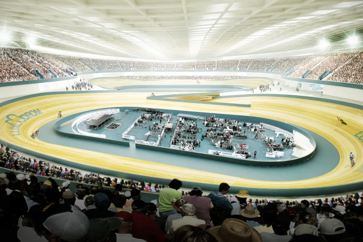 Charles Wagner's bold concept for a figure eight velodrome (Image: Philipp Ohnesorge)