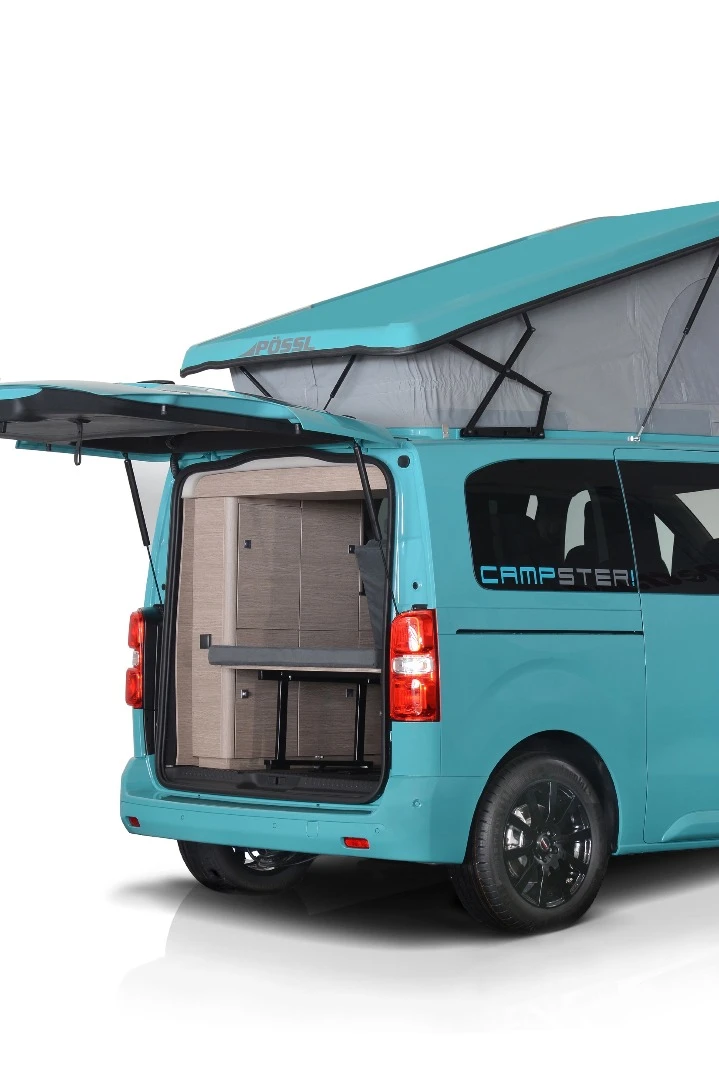 Inside the Pössl Campster's liftgate