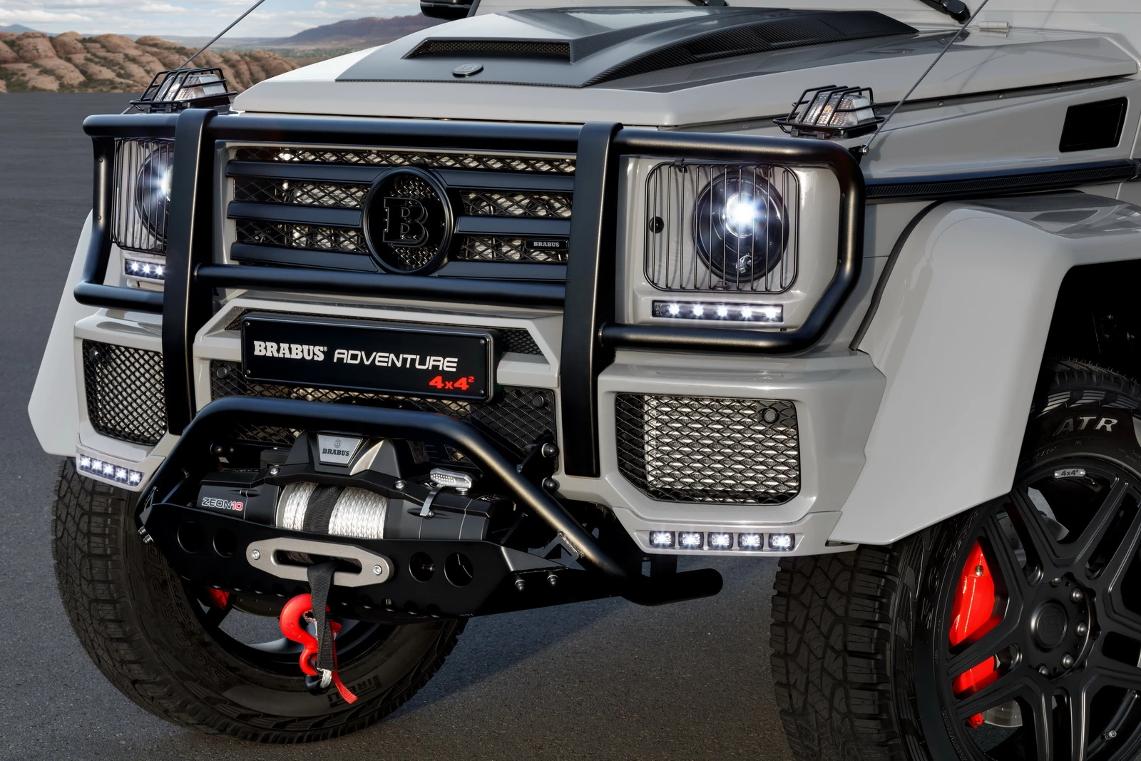 Brabus' kit includes a bumper guard, under ride guard and winch