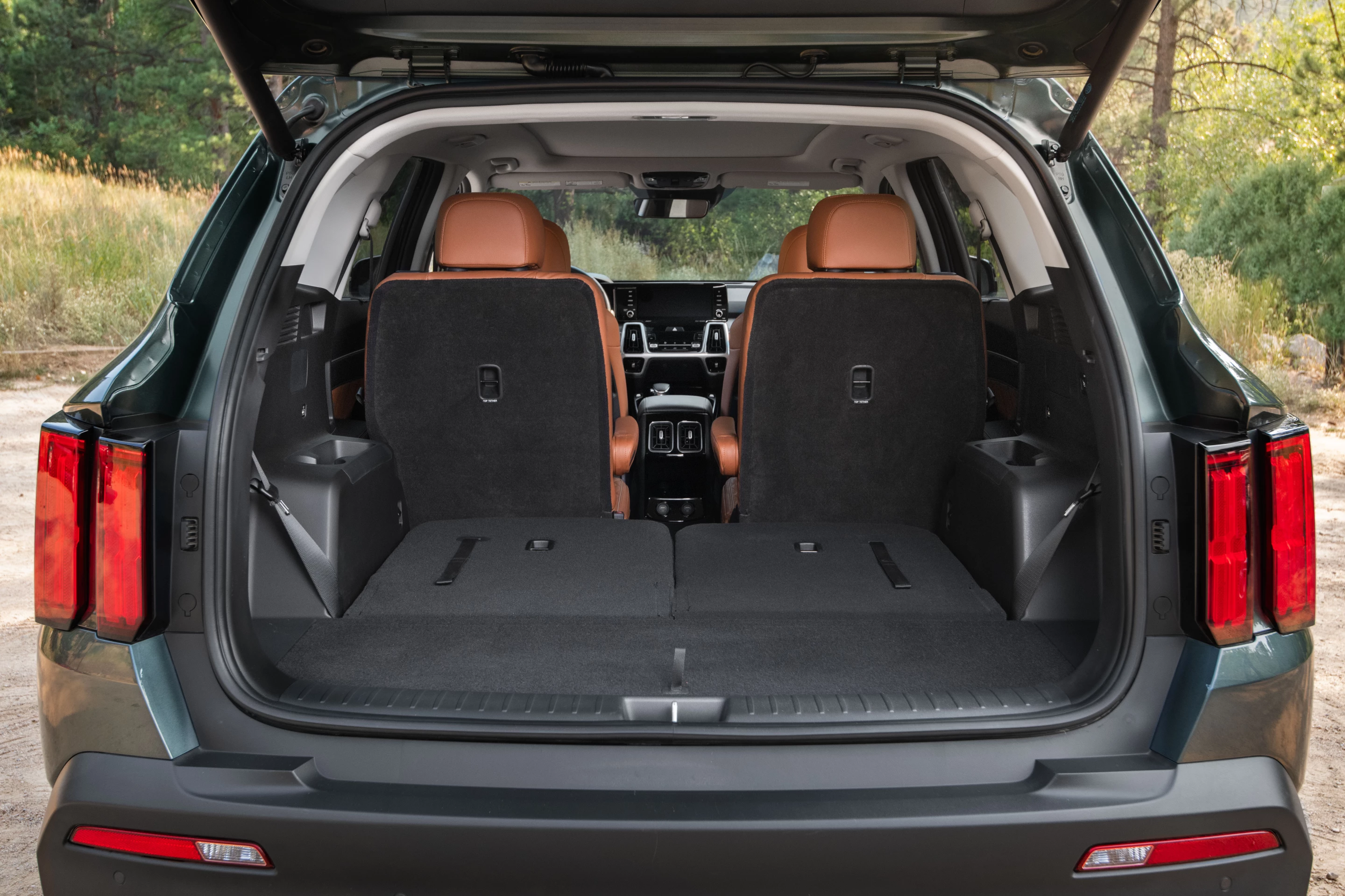 Both the Sorento Hybrid and the standard model (shown) have ample cargo space