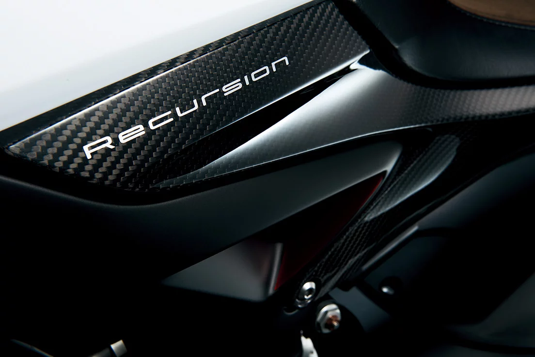 To achieve its feather weight, carbon fibre has been used liberally