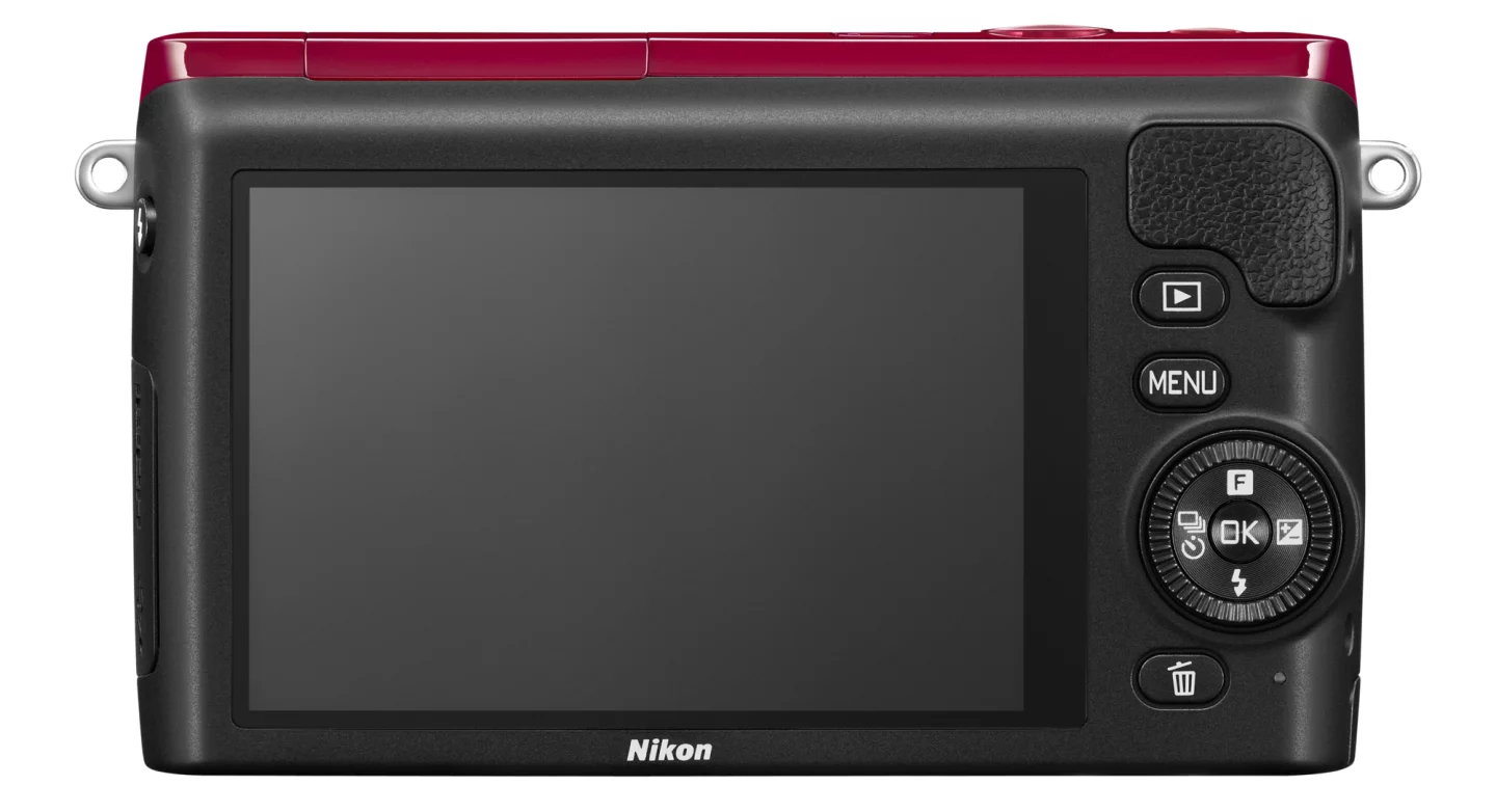 On the rear of the Nikon 1 S2 there's a three-inch 460k-dot LCD monitor