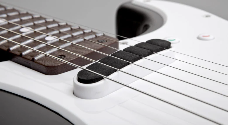 The neck pickup mute on the Squier Strat game controller for Rock Band 3