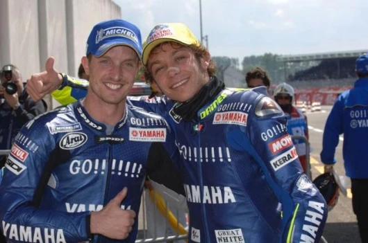 After qualifying, Edwards and Rossi show the Yamaha 1-2 was an unexpected bonus